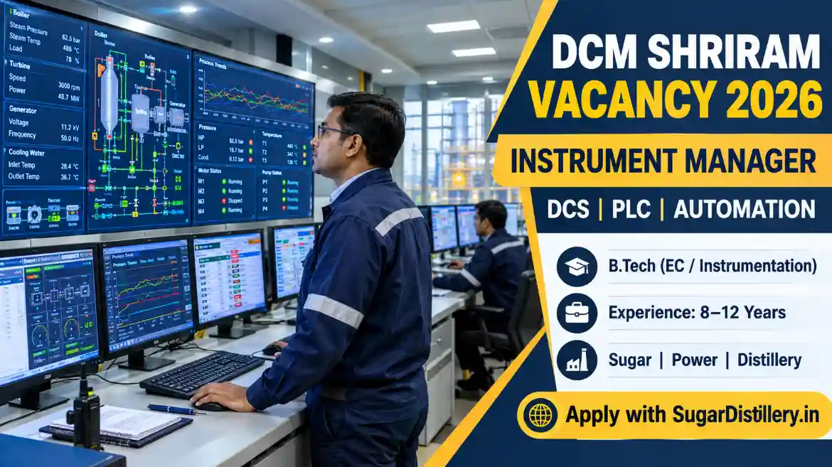 DCM Shriram Vacancy 2026 Instrument Manager Job