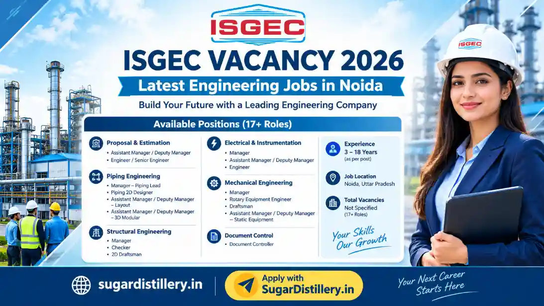 ISGEC Vacancy 2026 Engineering Jobs in Noida for Experienced Professionals
