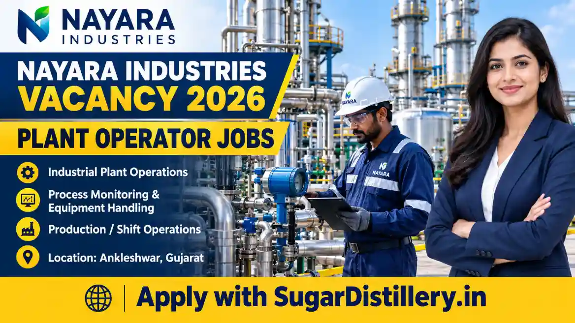 Nayara Industries Vacancy 2026 plant operator jobs in Ankleshwar Gujarat