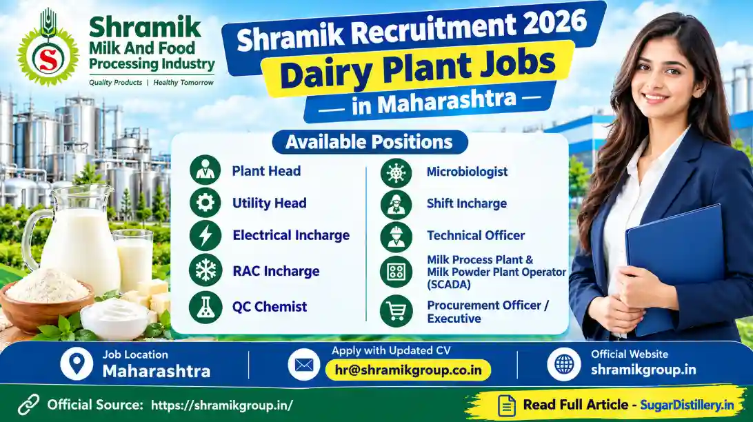 Shramik Recruitment 2026 Dairy Plant Jobs in Maharashtra